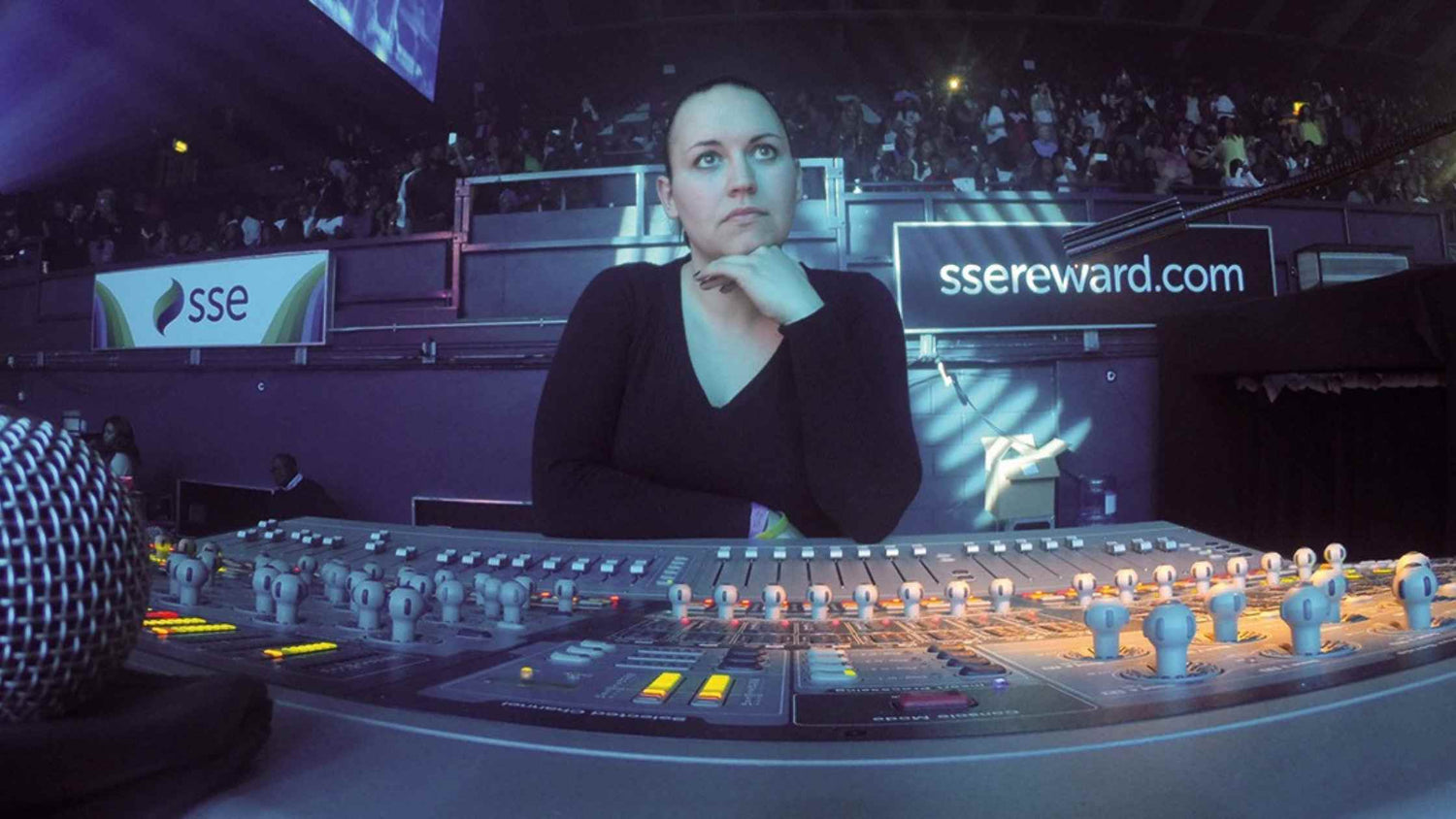 In the mix with Monitor Engineer and Tour Manager, Samantha White...