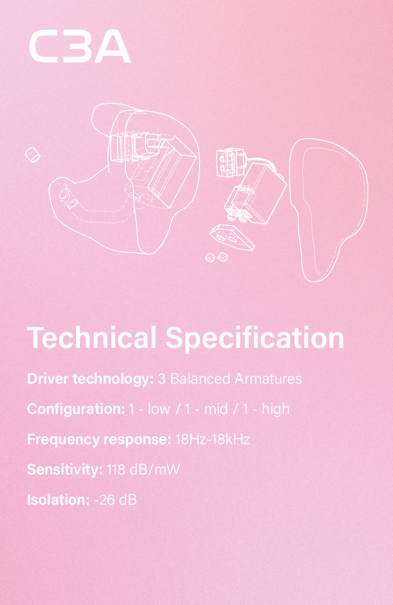 Technical specification for the Cosmic Ears C3A